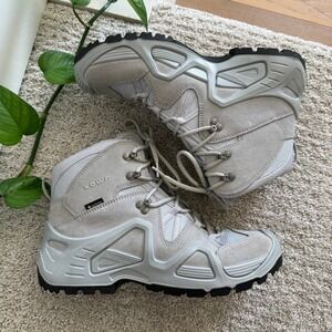 LOWA ZEPHYR GTX Mid Hiking Boots Women 9 Gray Waterproof Outdoor Trail GORE-TEX